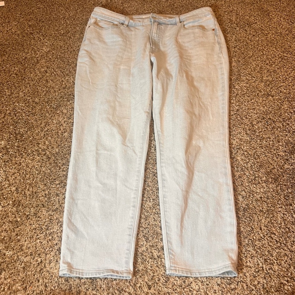 Old Navy OG‎ Straight Jeans High Rise Light Wash Denim Secret Smooth Pockets 16
